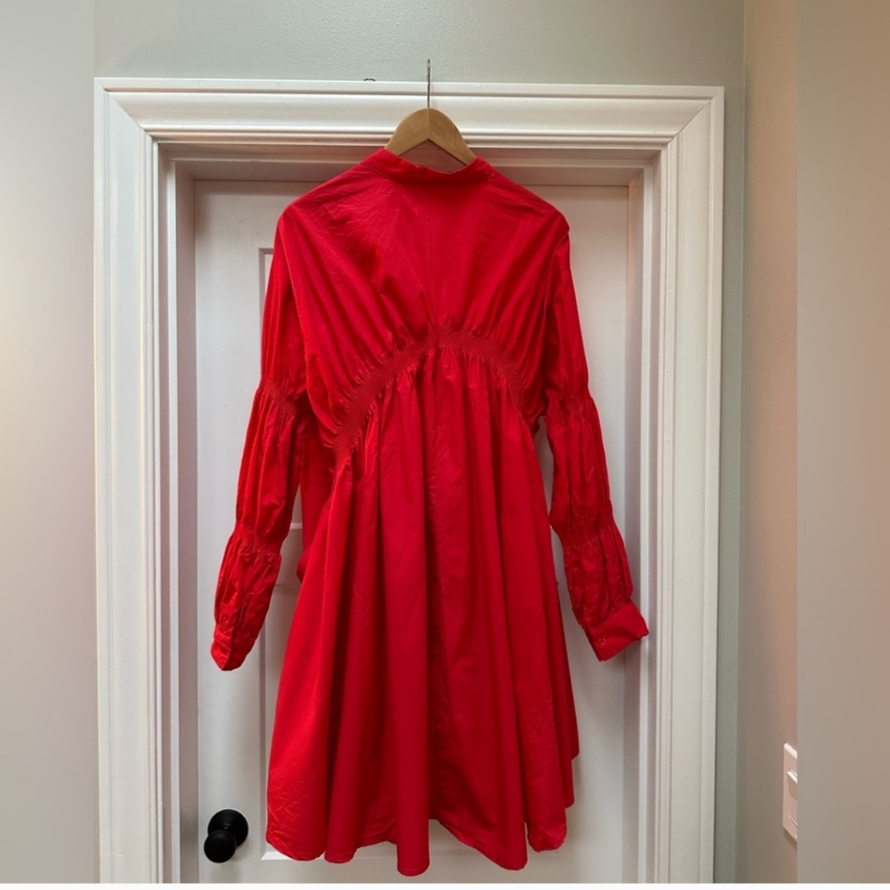 Flouncy red Akira tunic - EUC - Medium